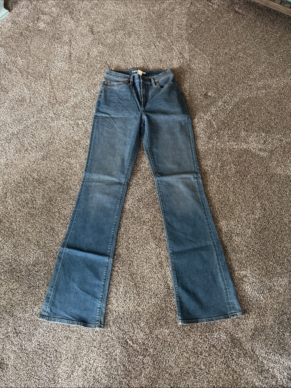 Lands' End Dark Blue Flare Jeans